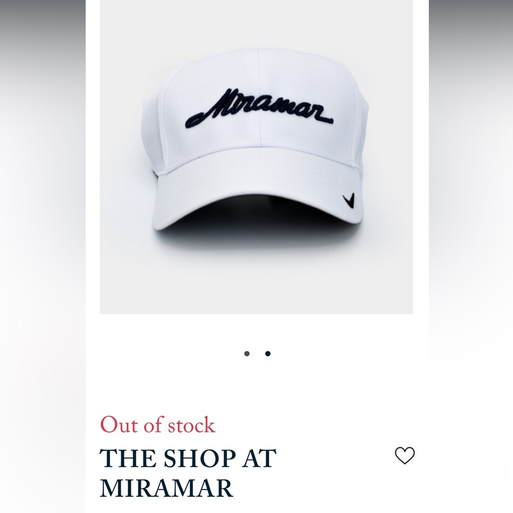 Nike White Cap from Rosewood Miramar